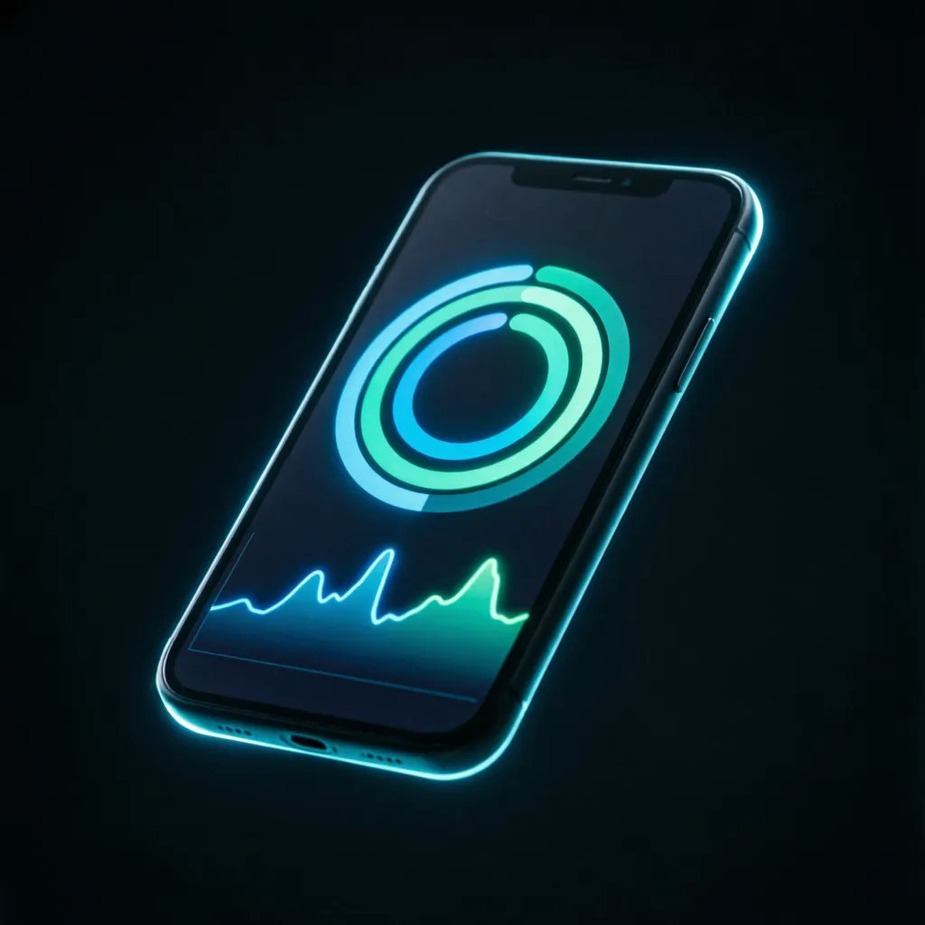 Pulsewave health app glowing activity rings